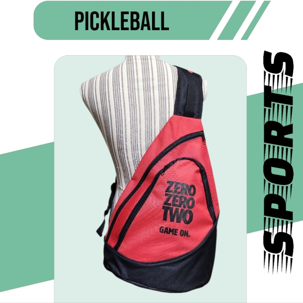 Pickleball Central Zero Zero Two Red Sports Equipment Sling Bag NWOT